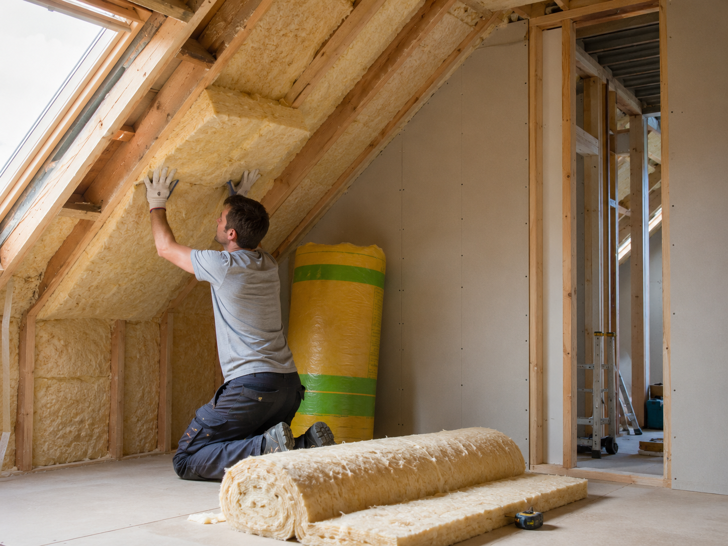 Isolation thermique des combles d'une maison